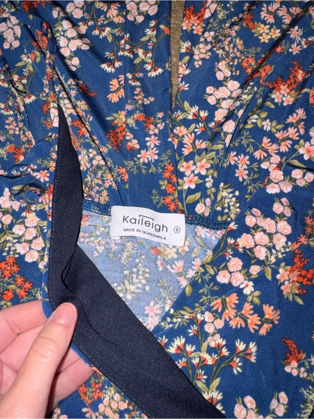 Kaileigh Blue Floral Wide-Leg Jumpsuit - Picture 2 of 2